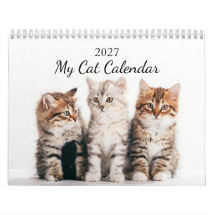 Custom Cat Photo 2027 Calendar Personalized
