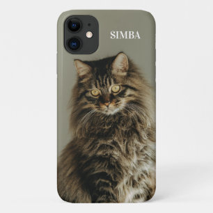 Custom Cat Photo and Name Personalized Pet iPhone 11 Case