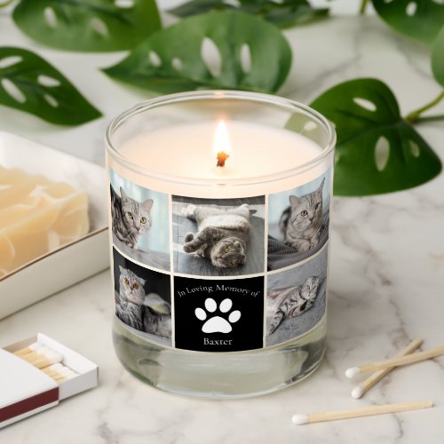 Custom Cat Photo Memorial In Loving Memory Pet Scented Candle