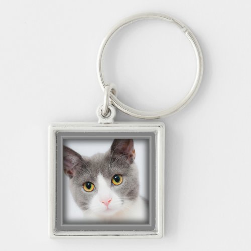 Custom Cat Photo Memorial Keychain