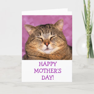 Custom Cat Photo Mother's Day Holiday Card