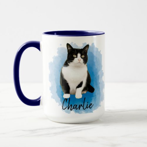 Custom Cat Photo Name Kitty Lovers Owner Mom Dad Mug