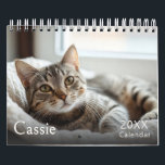 Custom Cat Photos Calendar<br><div class="desc">Celebrate your feline friend all year long with this custom cat photo calendar. This beautiful, personalized calendar is the perfect way to showcase your beloved cat and cherish your favorite memories together. With a clean, minimalist design, the focus is squarely on your cherished pet photos, making it a stylish addition...</div>