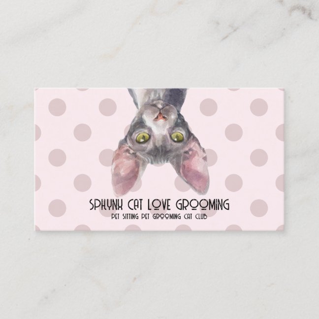Custom Cat Portrait Artist Business Card