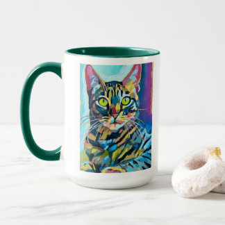 Custom Cat Portrait Painting - Gift for Cat Lovers Mug