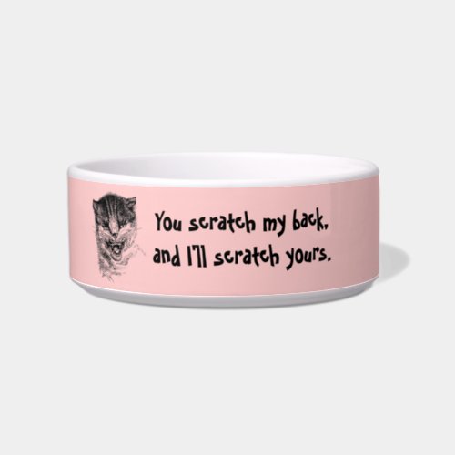 Custom Cat Saying Add Your Photo Choose Your Color Bowl