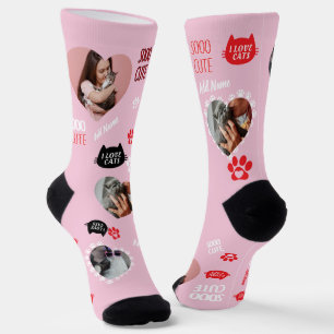 Custom Cat Socks Gift for Pet Lovers - Cat Photos