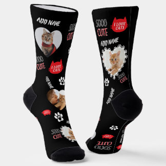 Custom Cat Socks Photo for Pet Lovers
