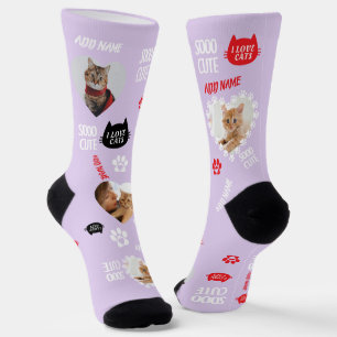 Custom Cat Socks Photo for Pet Lovers