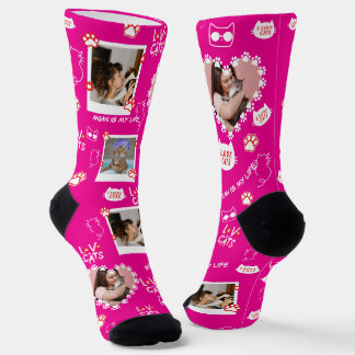 Custom Cat Socks with Photo – Personalized Pet
