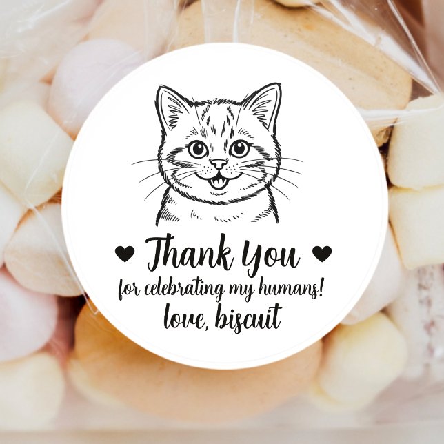 Custom Cat Wedding Favor Stickers (Creator Uploaded)