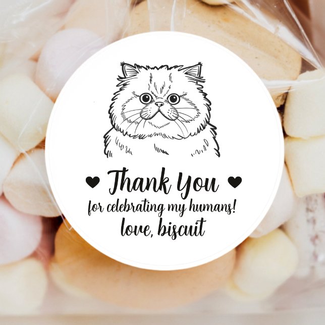 Custom Cat Wedding Favor Stickers (Creator Uploaded)