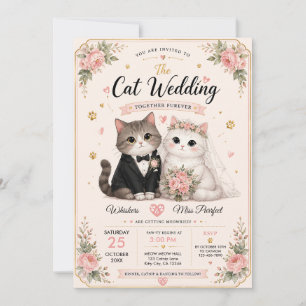 Custom Cat Wedding Invitation