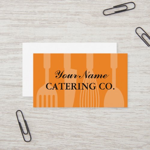 Custom caterering company business card template