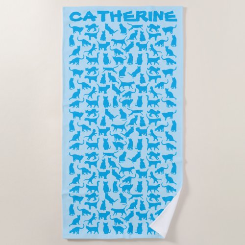 Custom Cats Beach Towel