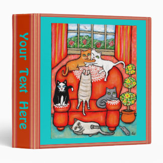 Custom Cats On Chairs Art Binder