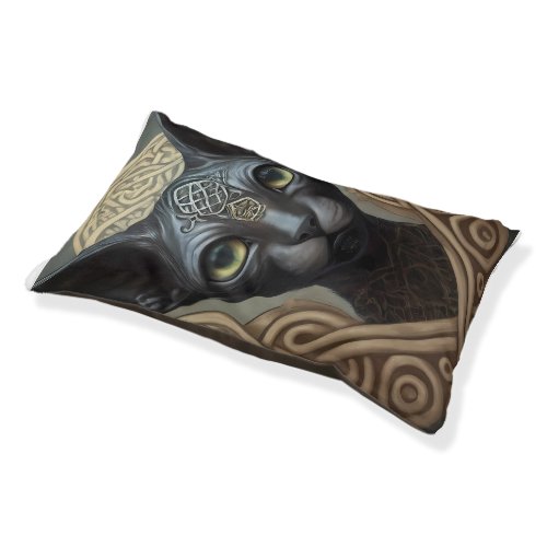 Custom Cats Pet Bed Black Elf Sphynx Cat Celtic 