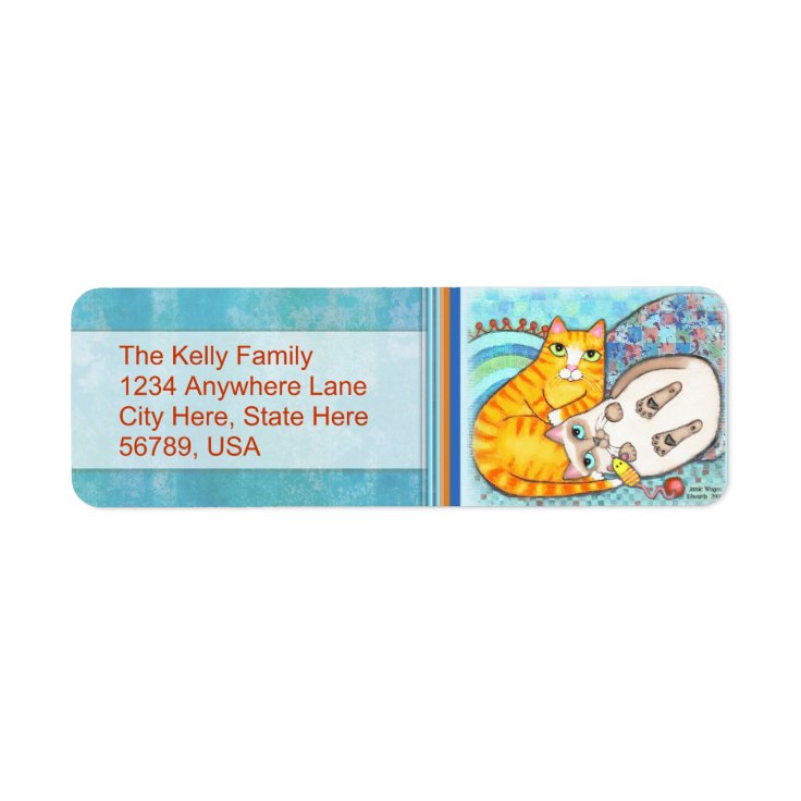 Custom Cats Return Address Labels Zazzle