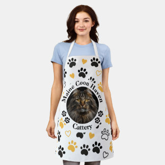 Custom Cattery Maine Coon Photo Apron
