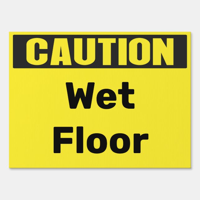 Custom Caution Wet Floor sign (Front)