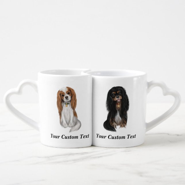 Custom Cavalier King Charles Spaniels  Coffee Mug  (Back Nesting)