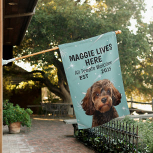 Custom Cavapoo House Flag
