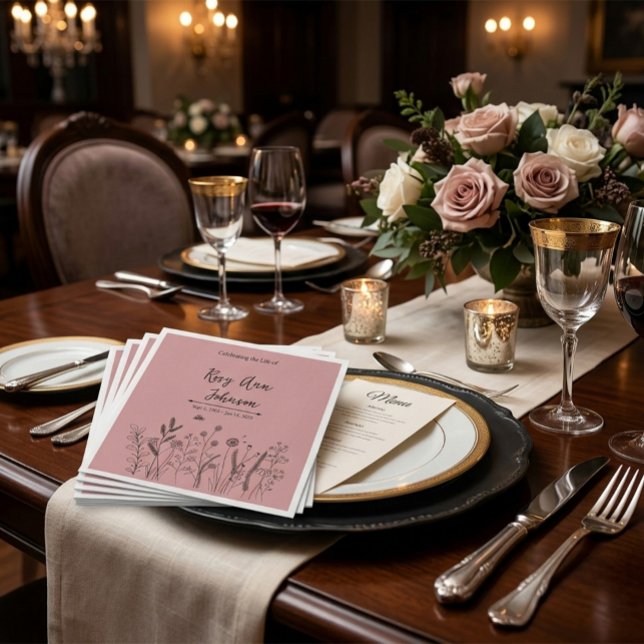 Custom Celebrate the Life Memorial Napkin  (Creator Uploaded)