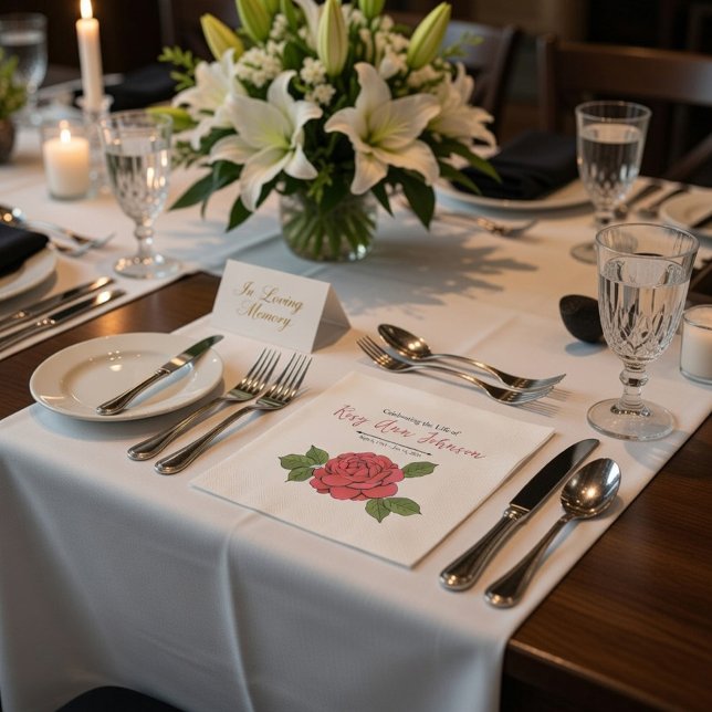 Custom Celebrate the Life Memorial Napkin (Creator Uploaded)