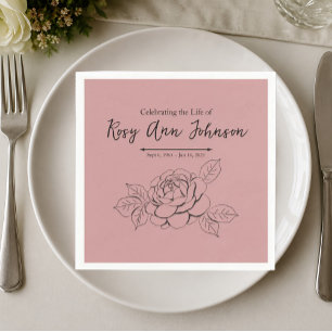 Custom Celebrate the Life Memorial Napkin