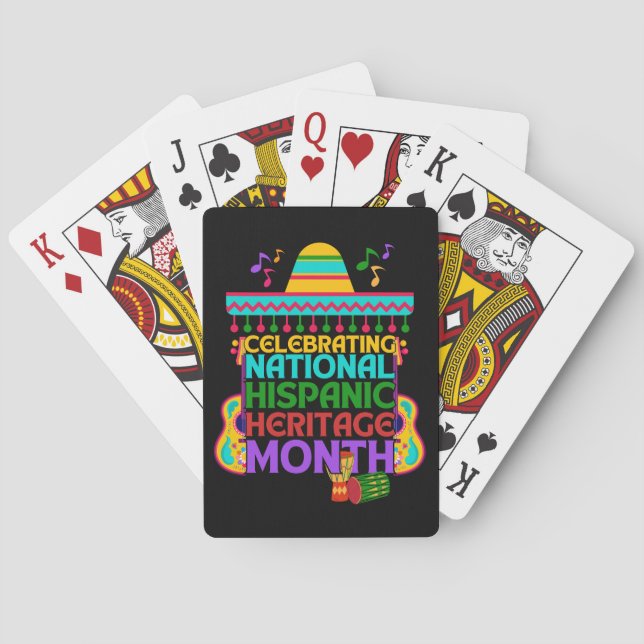Custom CELEBRATING HISPANIC HERITAGE MONTH Poker Cards (Back)
