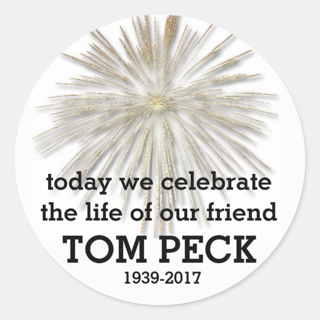 custom celebration of life stickers personalize (Front)