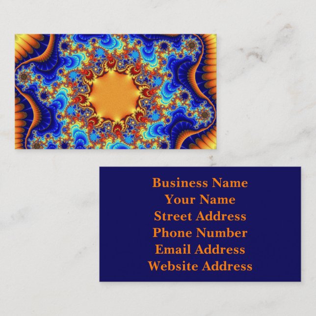 Custom Celestial Fractalscope Business Cards (Front/Back)