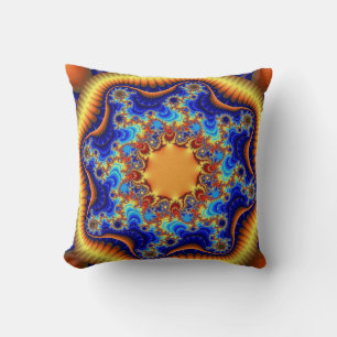 Custom Celestial Fractalscope Throw Pillow