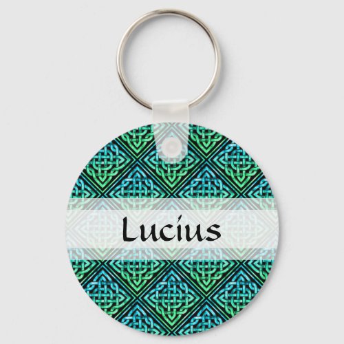 Custom Celtic Knot _ Blue Green Keychain