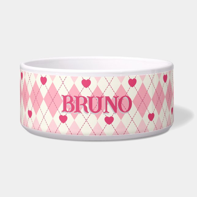 Custom Ceramic Pet Bowl, Dog Cat Feeding Bowl (Front)