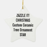 Custom Ceramic Star Christmas Tree Ornament at Zazzle