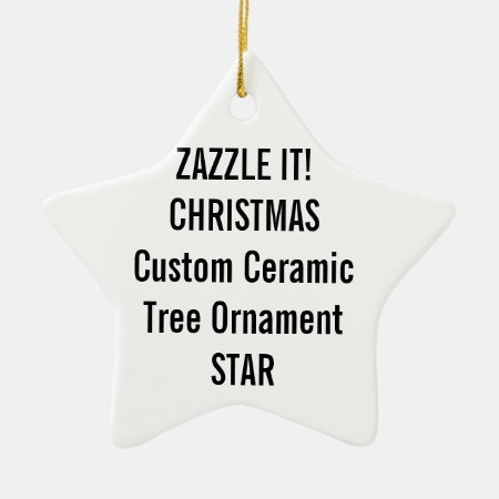 Custom Ceramic Star Christmas Tree Ornament