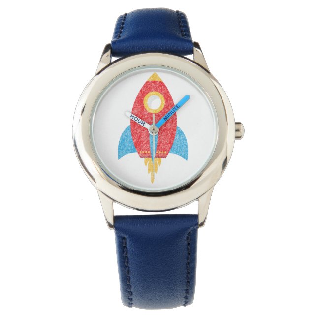 CUSTOM CHALKBOARD ROCKET SHIP WATCH (Front)