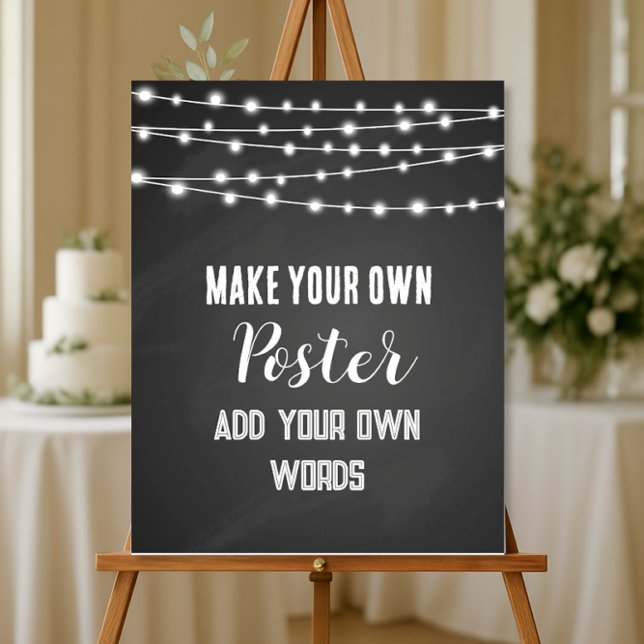 Custom Chalkboard Sign with Lights Wedding & Party (Creator Uploaded)