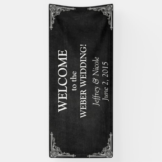 Custom Chalkboard Wedding Banner