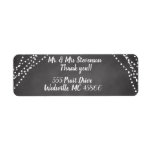 Custom Chalkboard Wedding Thank You Address Labels<br><div class="desc">These add the perfect touch to say thank you for spending one of the most important days of your life with you.</div>