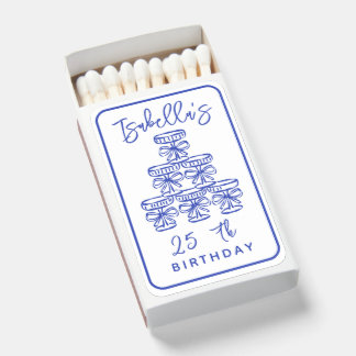 Custom Champagne Tower Cocktail birthday party Matchboxes