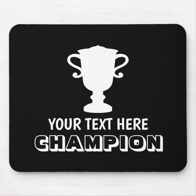 Custom champion trophy cup silhouette mouse pad (Front)