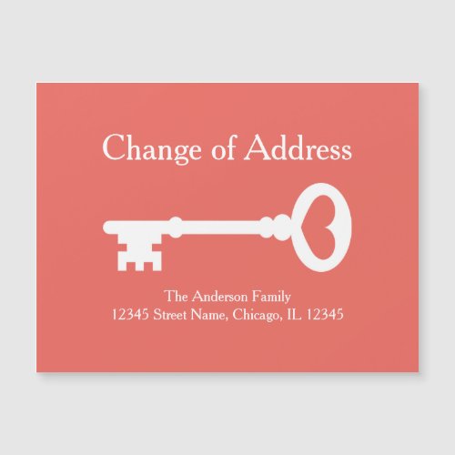 Custom change of address magnetic moving cards
