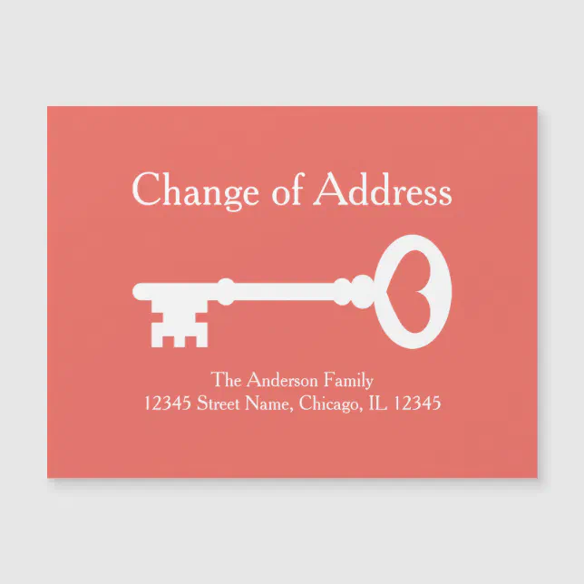 Custom change of address magnetic moving cards | Zazzle
