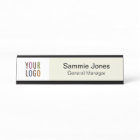 Custom Changeable Name Plate with Company Logo
