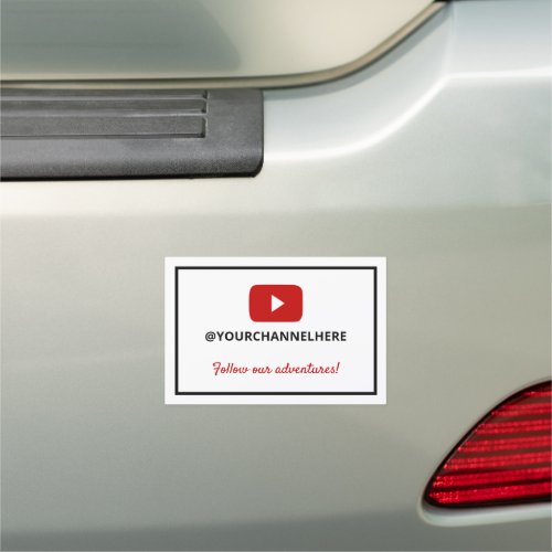 Custom Channel YouTuber Car Magnet