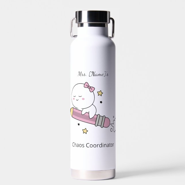 Custom Chaos Coordinator Water Bottle (Front)