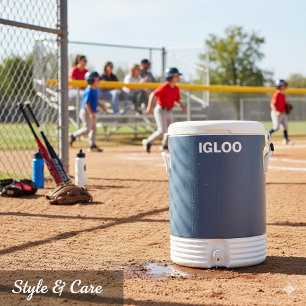 Custom Charcoal Igloo Cooler 10 Gallon with Name