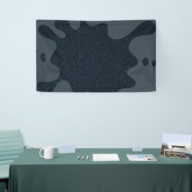 Custom Charcoal Ink Splash Banner – Noise Texture (Tradeshow)